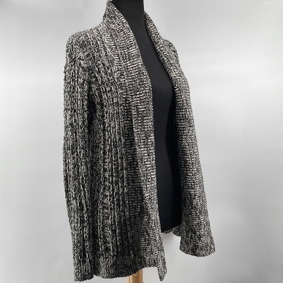 Anthropologie Open Front Cardigan Sweater Marled Chunky Knit Career Casual Sz Xs - Picture 7 of 9